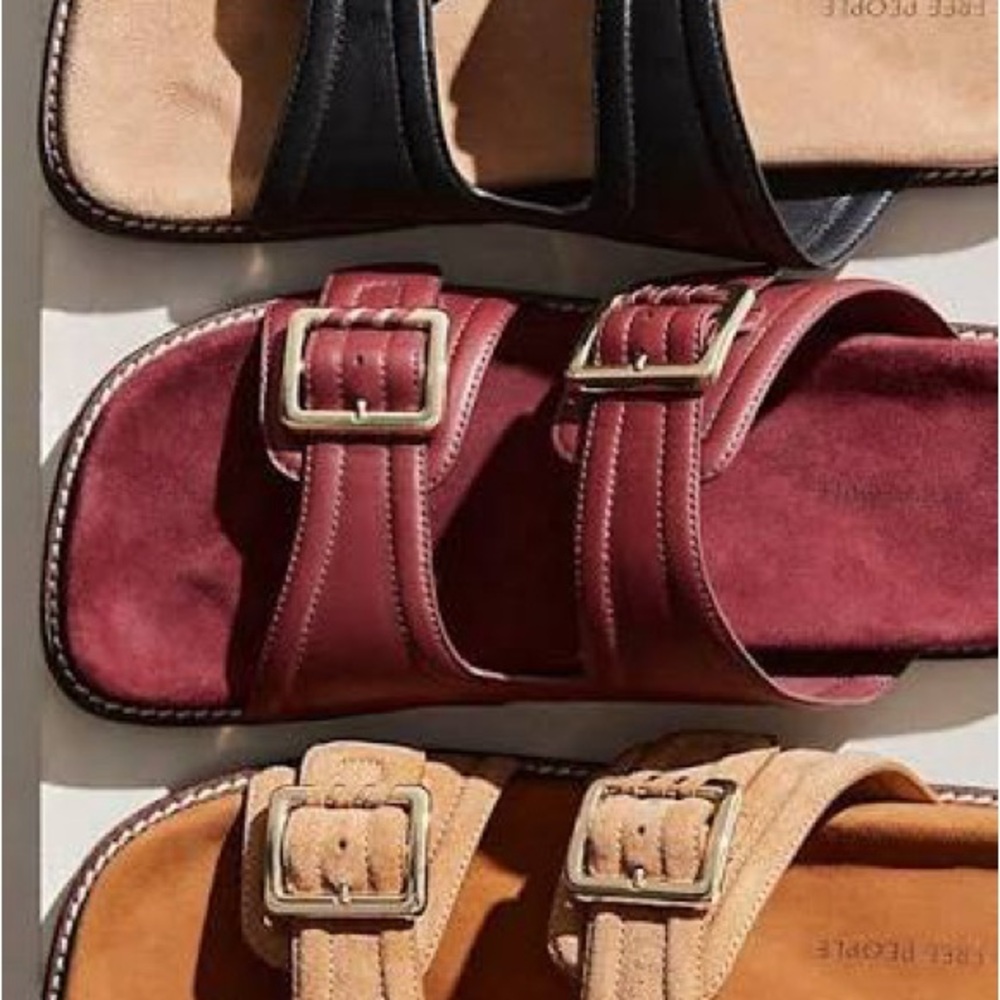 Free People Sage Square Toe Footbed Slides